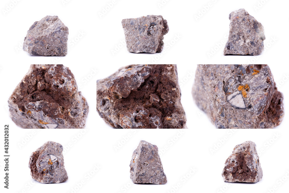 Collection of stone mineral Vanadinite Collection of stone mineral Vanadinite