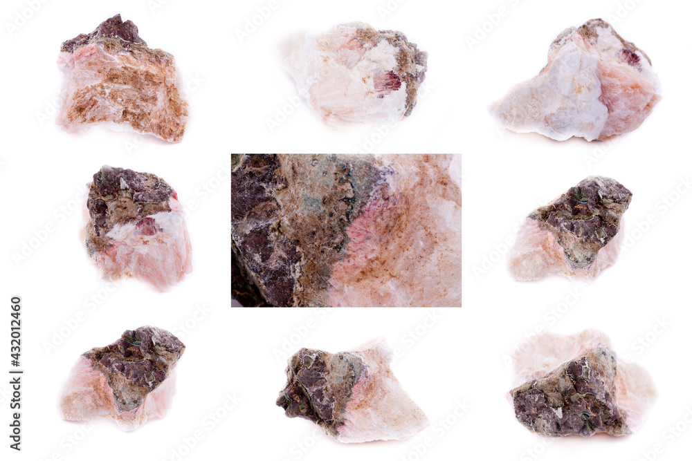 Collection of stone mineral Chalcedony