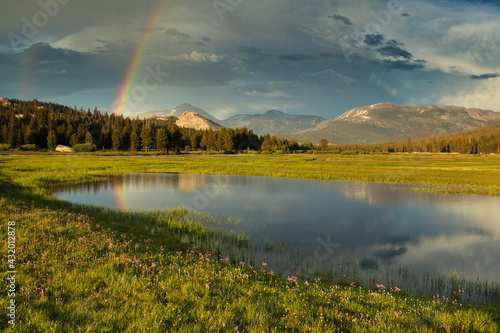 Rainbow Over Tuolumne Meadows, Yosemite National Park photo