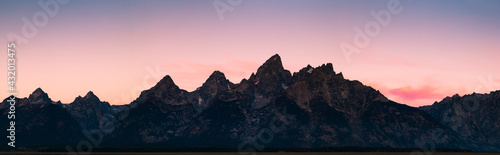 Mountain range in Grand Teton, Wyoming. photo