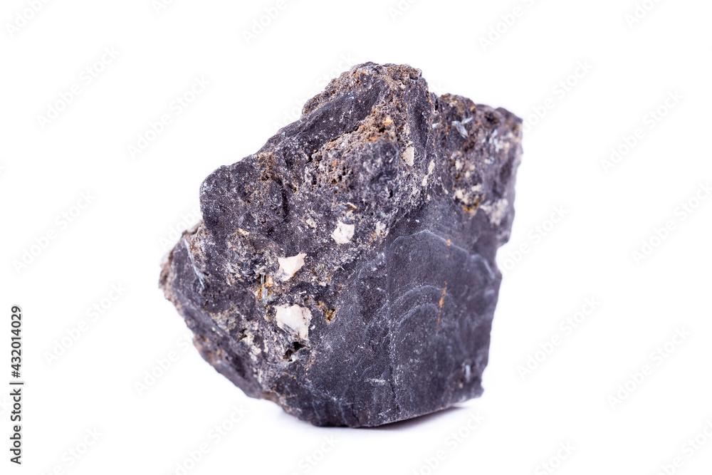 stone macro mineral ilmenite on a white background stone macro mineral ilmenite on a white background