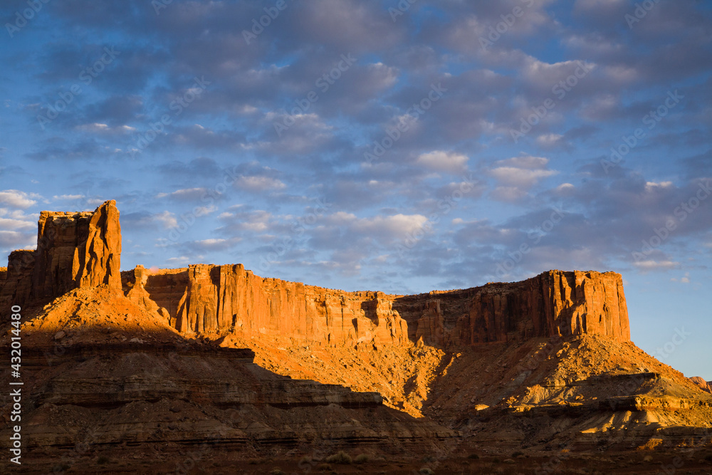 Labyrinth Canyon during sunset as seen from the White Rim Trail in Canyonlands National Park, Utah. Labyrinth Canyon during sunset as seen from the White Rim Trail in Canyonlands National Park, Utah.