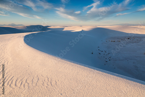 Wind-eroded waves forming on sand dunes, White Sands National Monument, New Mexico photo