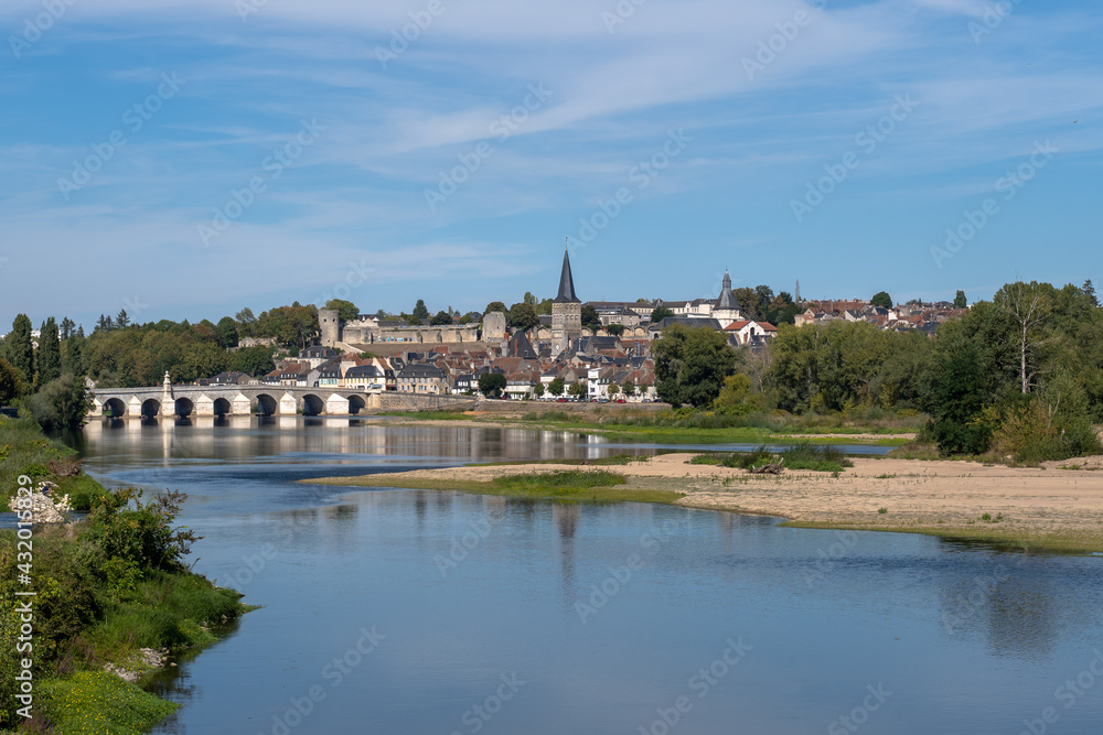 view of the river Loire, La Chapelle-Montlinard, France