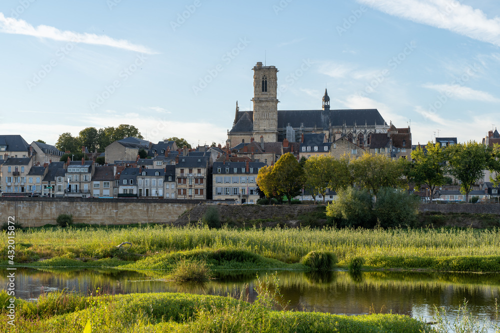 View of the city Nevers in France