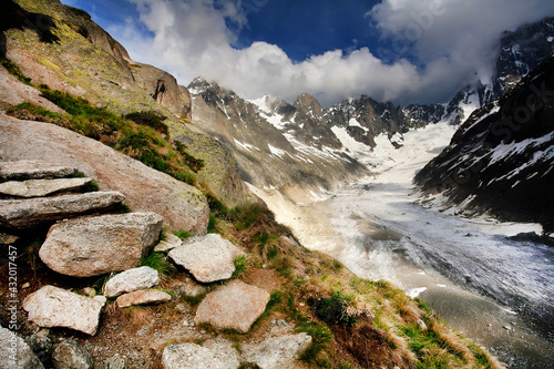 Alpine landscape in Haute Savoie, France, Europe photo