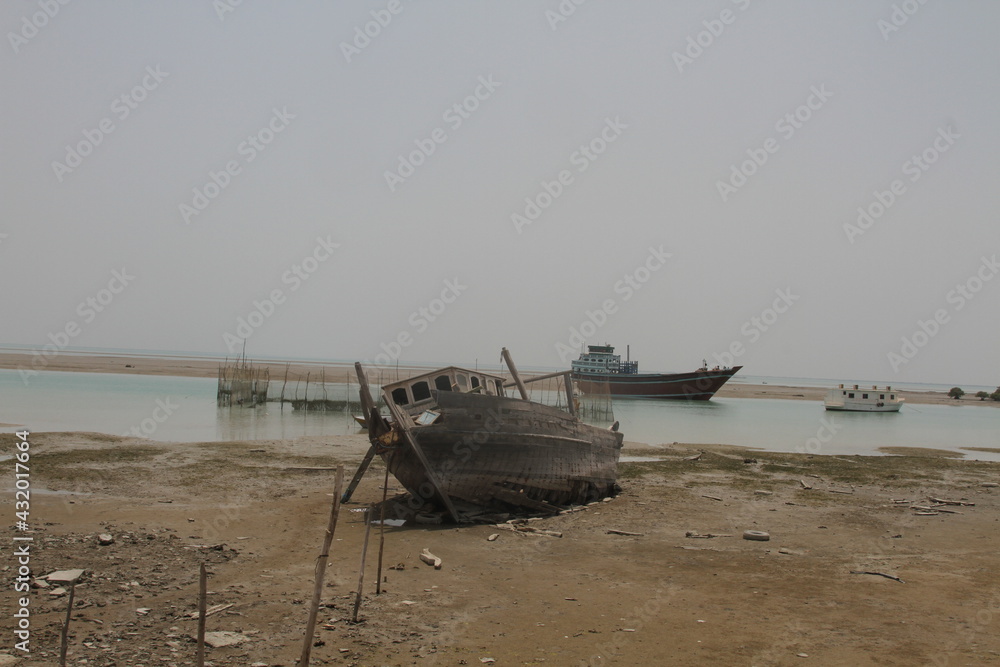 Abandon fishing boat Abandon fishing boat