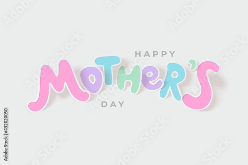 Wallpaper Mural Happy mothers day background with letters Torontodigital.ca