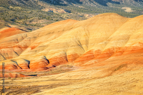 The Painted Hills are located in John Day Fossil Beds National Monument in Eastern Oregon photo