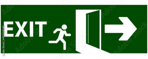 Emergency exit, evacuation door.