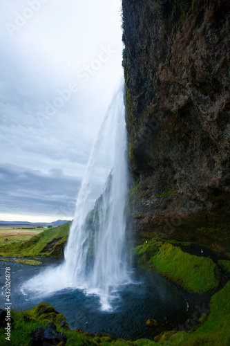 Seljalandsfoss waterfall is a famous tourist destination in South Iceland because of it's accessibility to Ring Road.