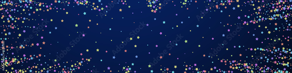 Festive divine confetti. Celebration stars. Colorf