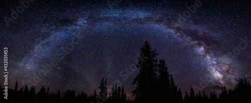 A panorama of the Milky Way over the Snowy Range of Wyoming. This is a revised version of my earlier image.