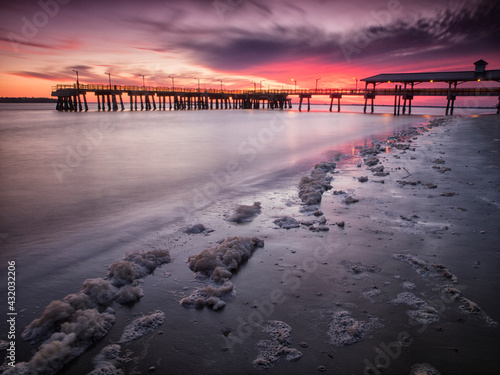 Sunset at the pier on St. Simon Island, GA