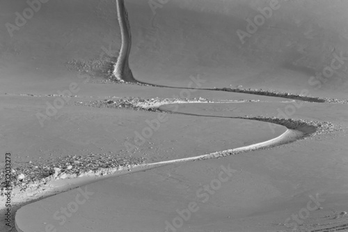 A ski track in the backcountry on Mt Herman Washington. photo