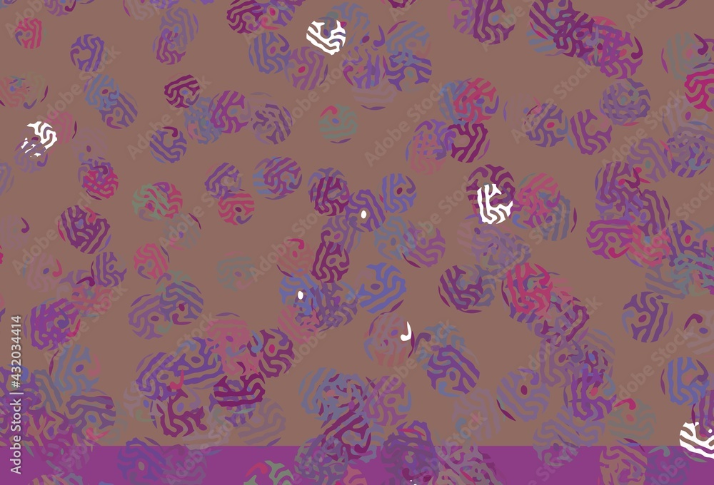 Fototapeta premium Light Multicolor vector texture with abstract forms.