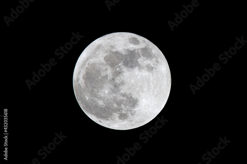 Supermoon, photographed from Los Angeles, California.