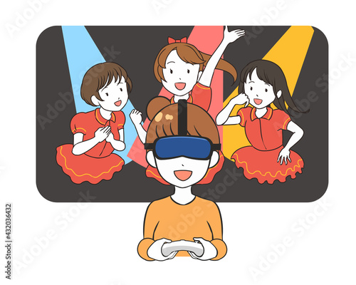 VRゲーム　アイドル系　女性