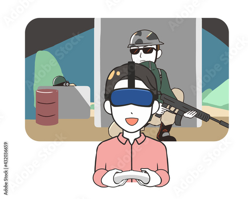 VRゲーム　サバイバル系　男性