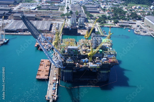 oil platform brazil rio de janeiro aerial view