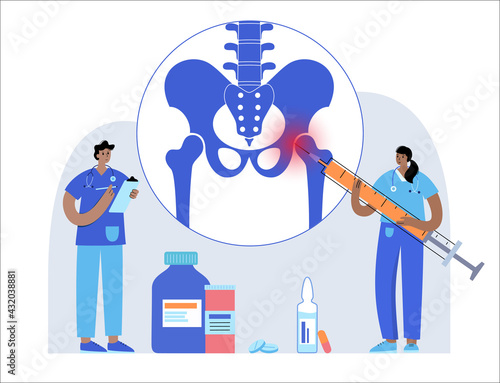 Hip joint injection