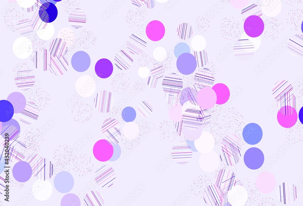 Light Pink, Blue vector texture with disks. Light Pink, Blue vector texture with disks.
