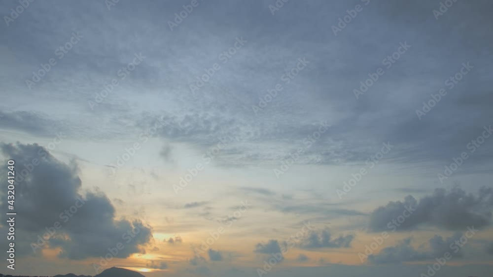 ..Scene of romantic beautiful sky sunrise with slow moving cloud in the sky background..Nature video High quality footage.. ..Scene of romantic beautiful sky sunrise with slow moving cloud in the sky background..Nature video High quality footage..
