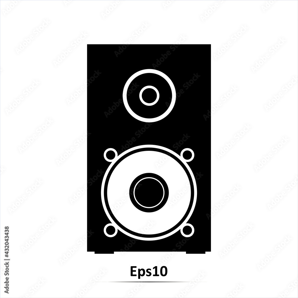 Stereo speaker icon. Vector illustration. EPS10 Stereo speaker icon. Vector illustration. EPS10