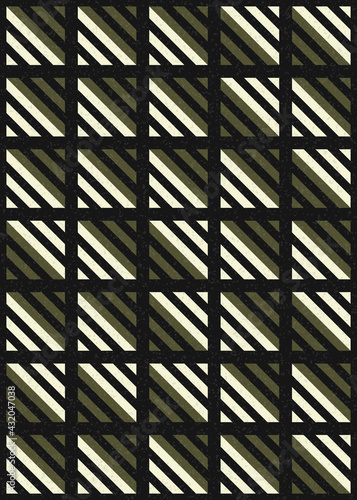 Abstract Geometric Pattern generative computational art illustration