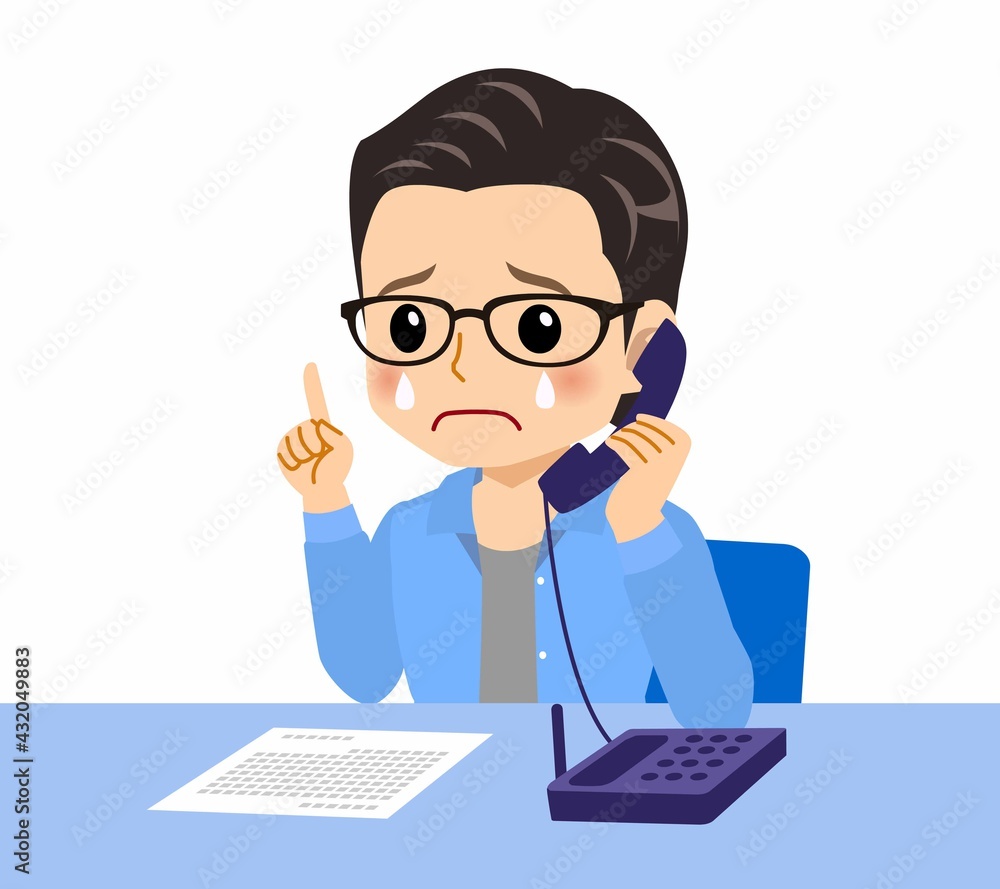 メガネを掛けた若い男性 メガネを掛けた若い男性