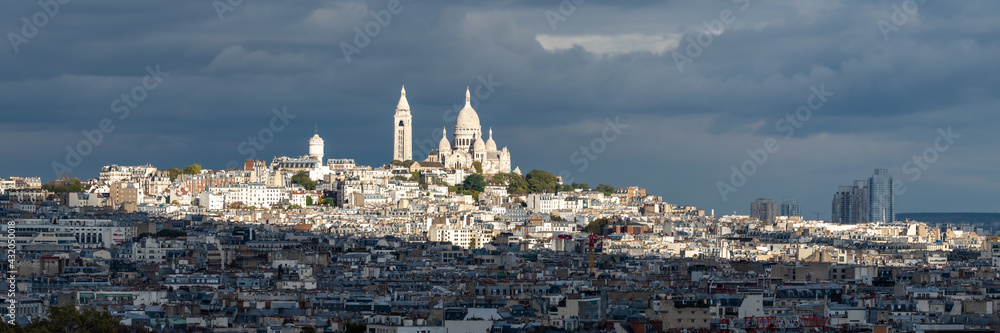 Paris Skyline Panorama With Sacr C ur De Montmartre Stock Photo paris-skyline-panorama-with-sacr-c-ur-de-montmartre-stock-photo