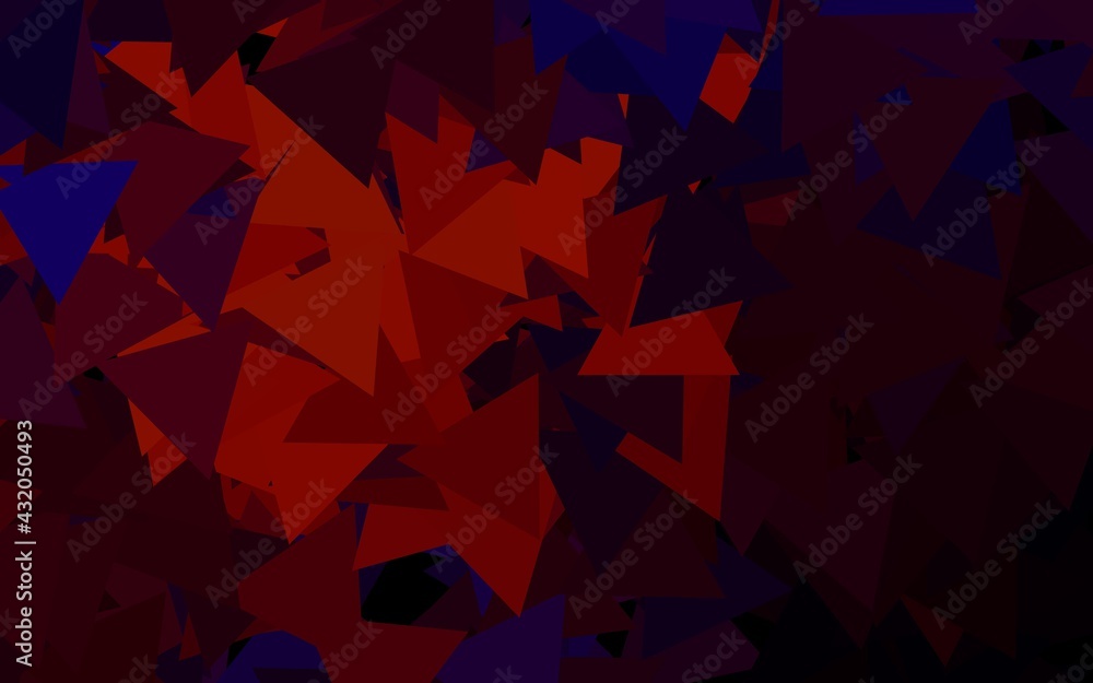 Dark Blue, Red vector backdrop with lines, triangles. Dark Blue, Red vector backdrop with lines, triangles.