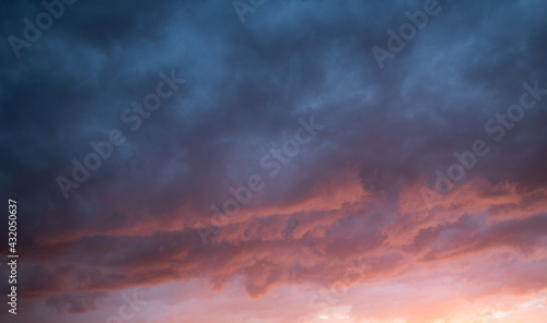 sunset sky background pink and blue © Melinda Nagy