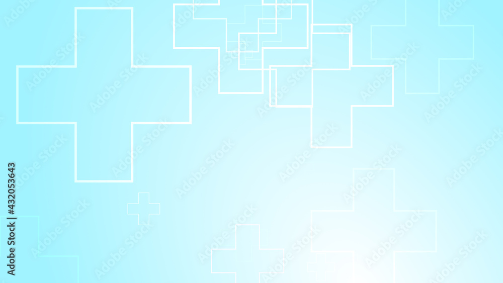 Medical white blue cross pattern background. Medical white blue cross pattern background.