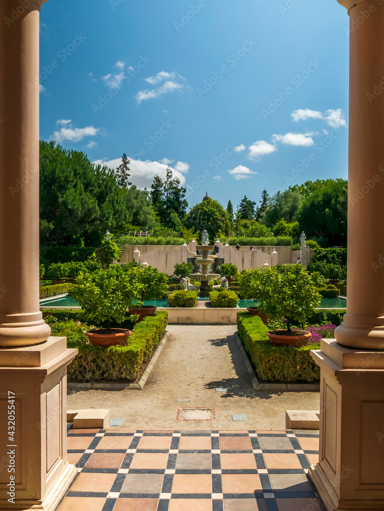 Italian Renaissance Garden in Hamilton Gardens in New Zealand