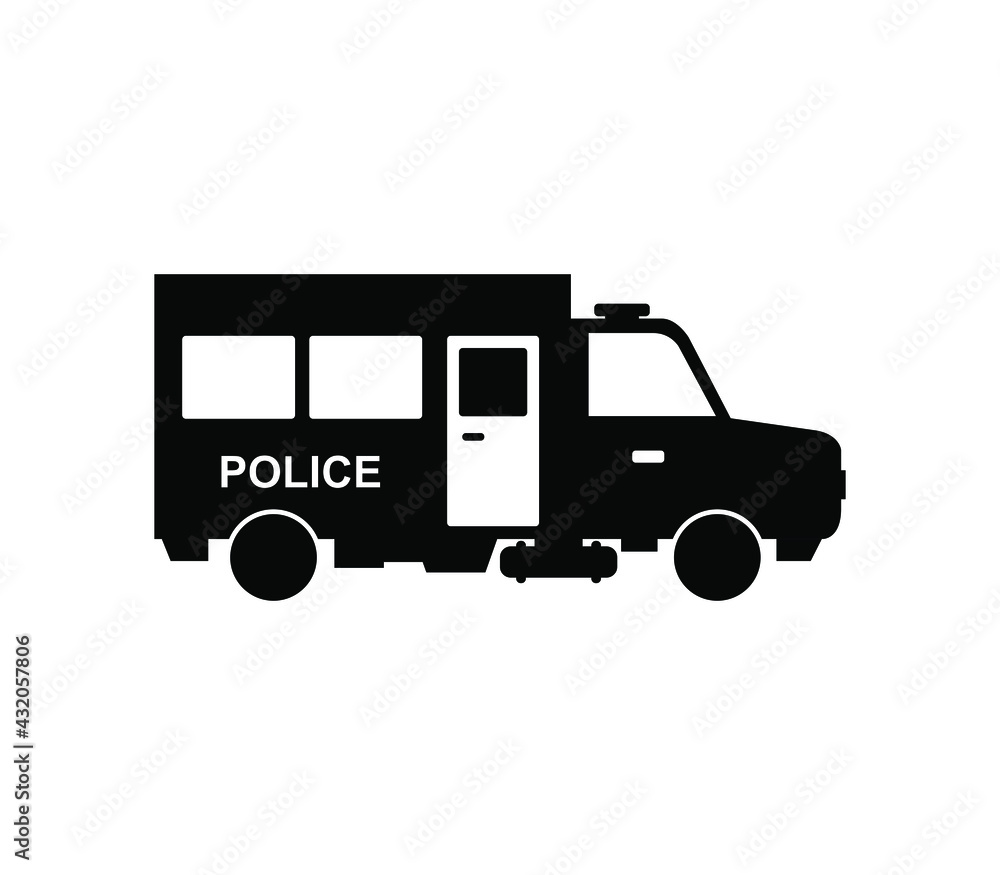 Police jeep icon Police jeep icon