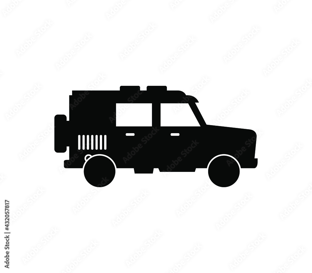 Police jeep icon Police jeep icon