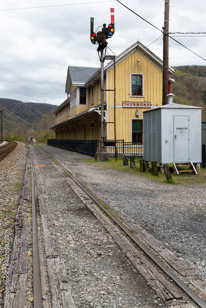 Historic Chesapeake & Ohio Railroad Train Station - Amtrak - New River Gorge National Park & Preserve - Thurmond, West Virginia Historic Chesapeake & Ohio Railroad Train Station - Amtrak - New River Gorge National Park & Preserve - Thurmond, West Virginia