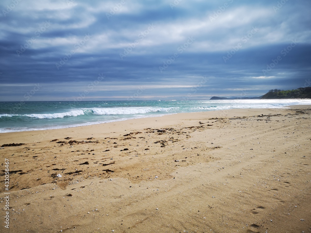 Sea sand and turquoise sea