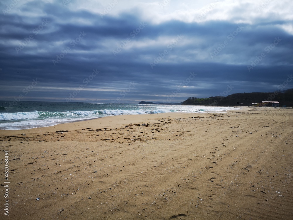 Sea sand and turquoise sea Sea sand and turquoise sea