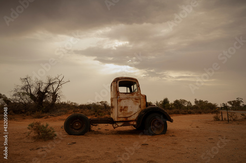Old car wreck in the desert, Outback, Australia