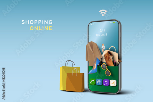 Shopping online concept. Online Store. 
