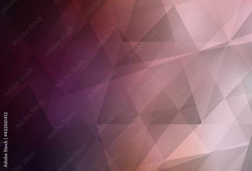 Light Pink vector shining triangular backdrop. Light Pink vector shining triangular backdrop.