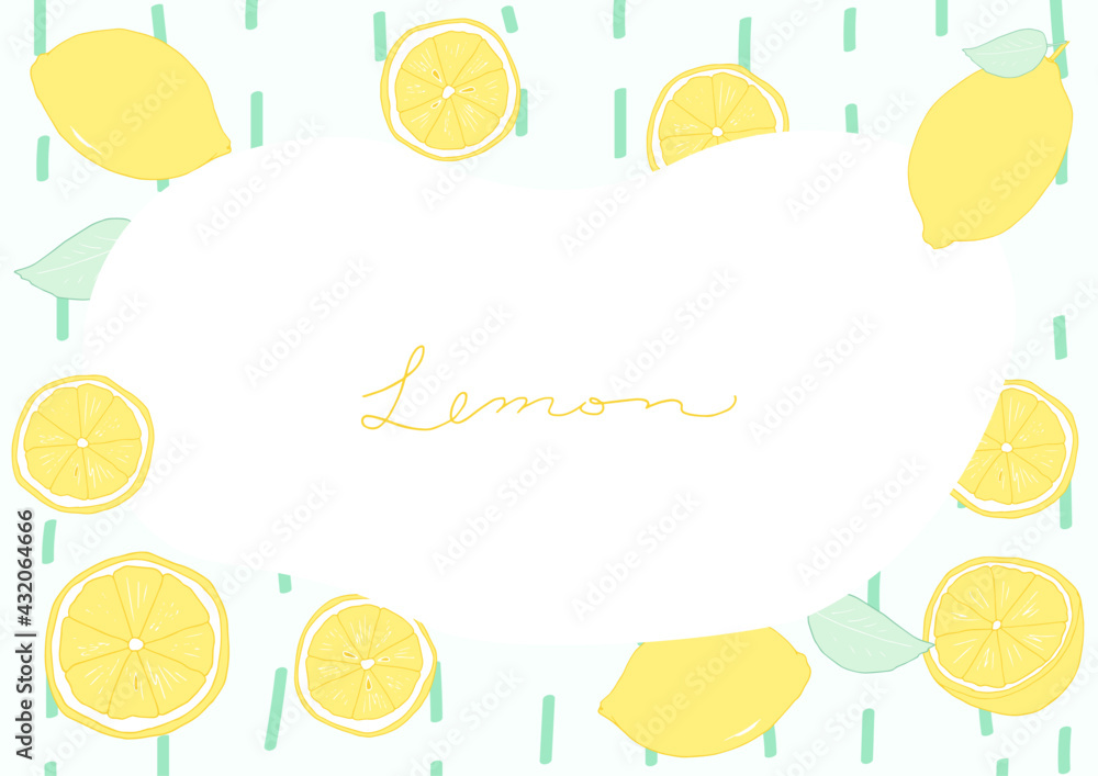 手描きのレモン背景
