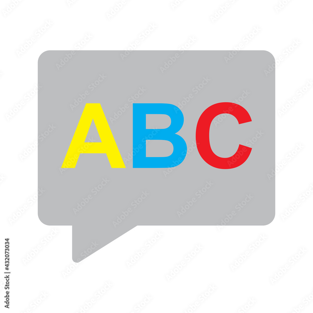 alphabet with chat bubble icon vector alphabet with chat bubble icon vector