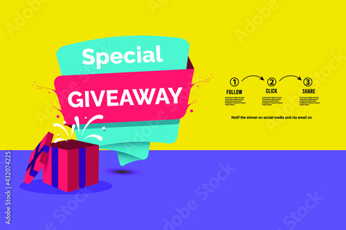Special giveaway banner design template. 