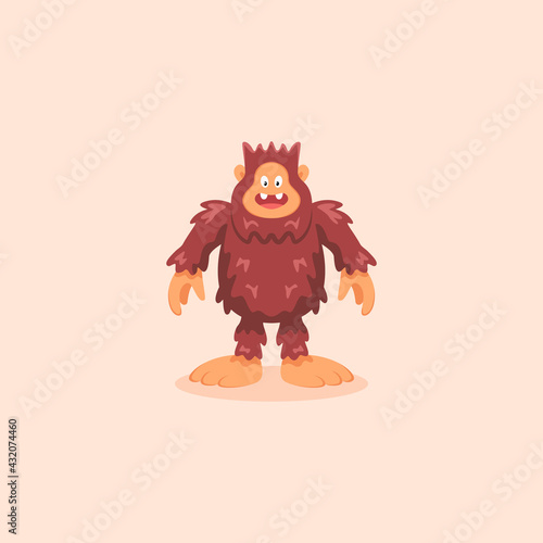 Bigfoot sasquatch cartoon illustration