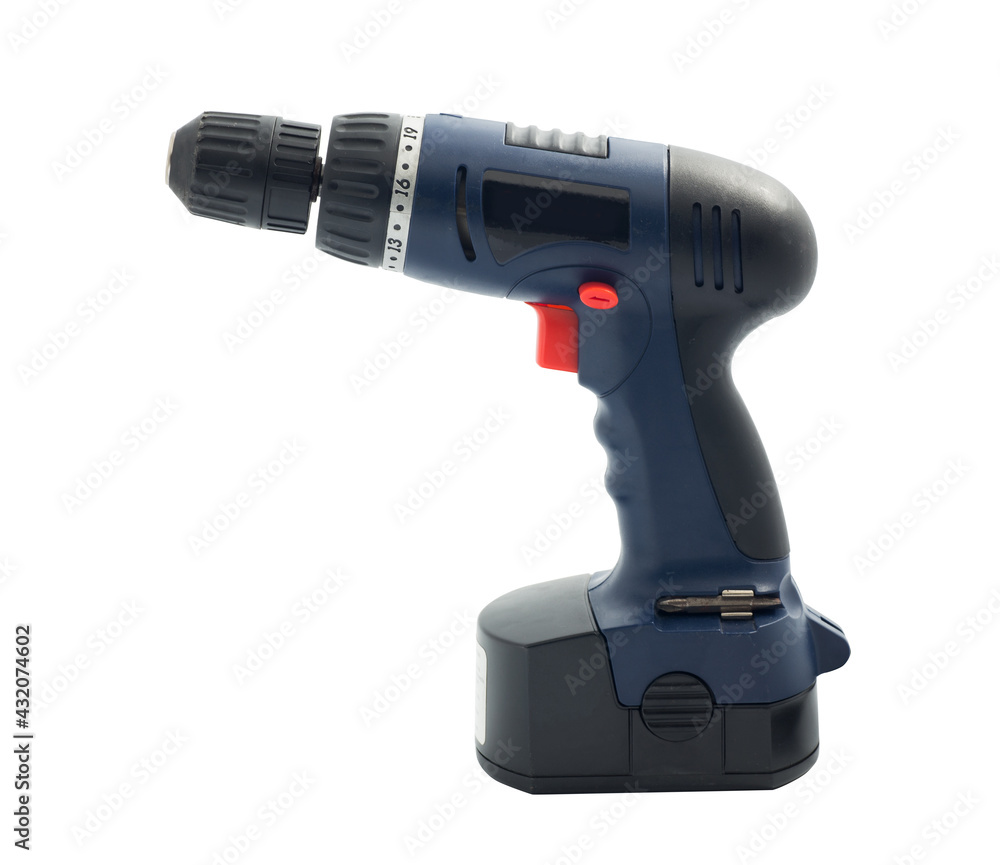electric drill isolated on white background