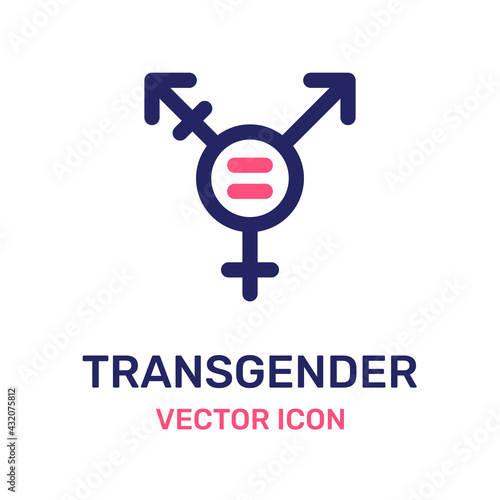 Transgender, LGBT rights symbol icon vector