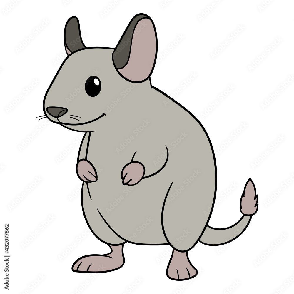 Isolated Cartoon Degu Vector Illustration Isolated Cartoon Degu Vector Illustration